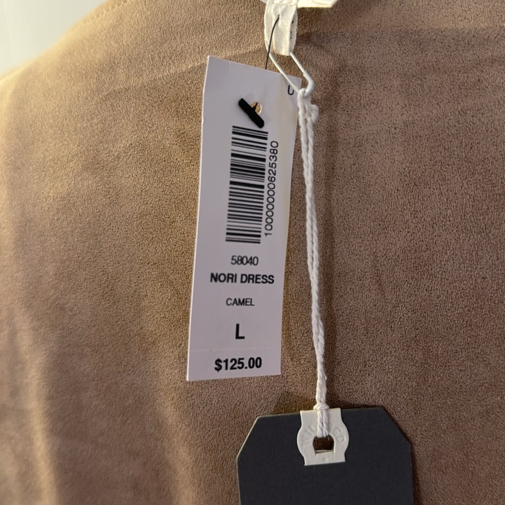 Wilfred Free Nori dress in camel - cap sleeve midi - Picture 8 of 9